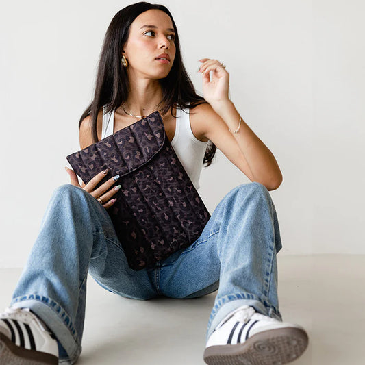 Leopard Puffy Laptop Sleeve