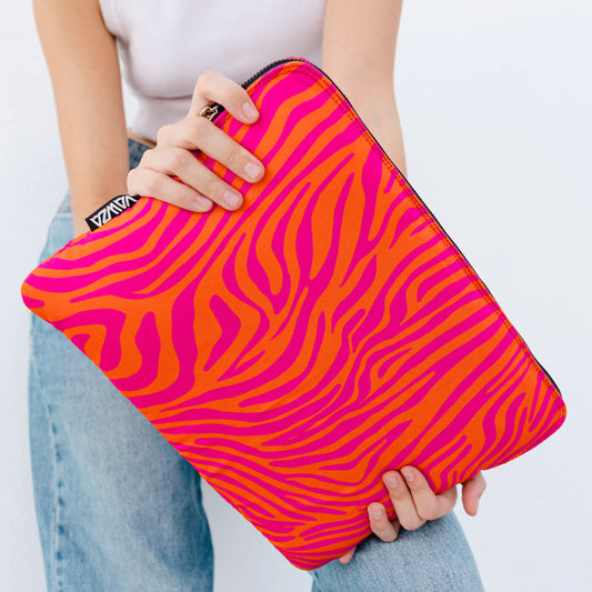 Pink Zebra Laptop Sleeve
