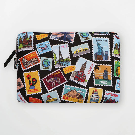 Travel Stamps Laptop Sleeve